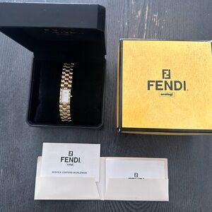 Fendi Gold Bracelet Timepiece